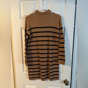 LOFT Tan Knit Sweater Dress